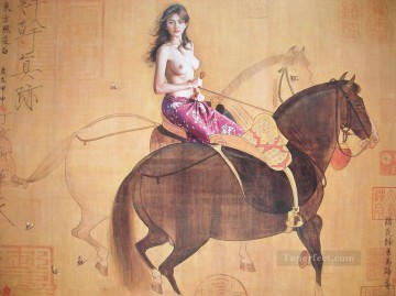 中国 Painting - ラングラー中国の女の子